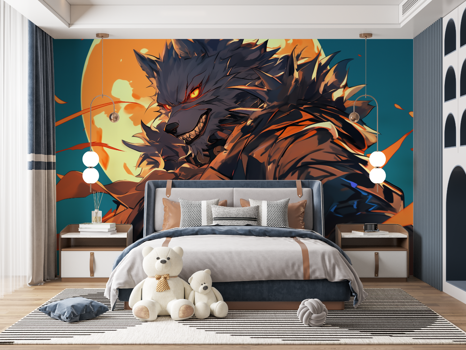 Anime Dog Pack Wallpaper | Murals Wallpaper