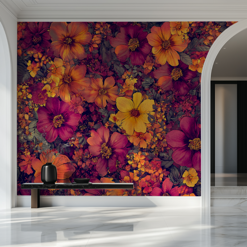 Papiergemälde „Fleur Lyberty Salon Beau“.