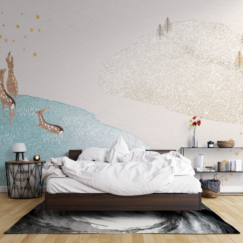 Watercolor Deer Wallpaper | Murals Wallpaper