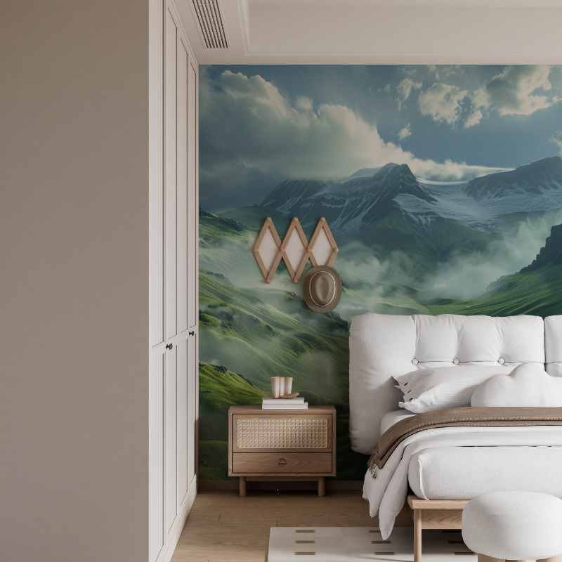 3D Mountain Mural Wallpaper | Murals Wallpaper