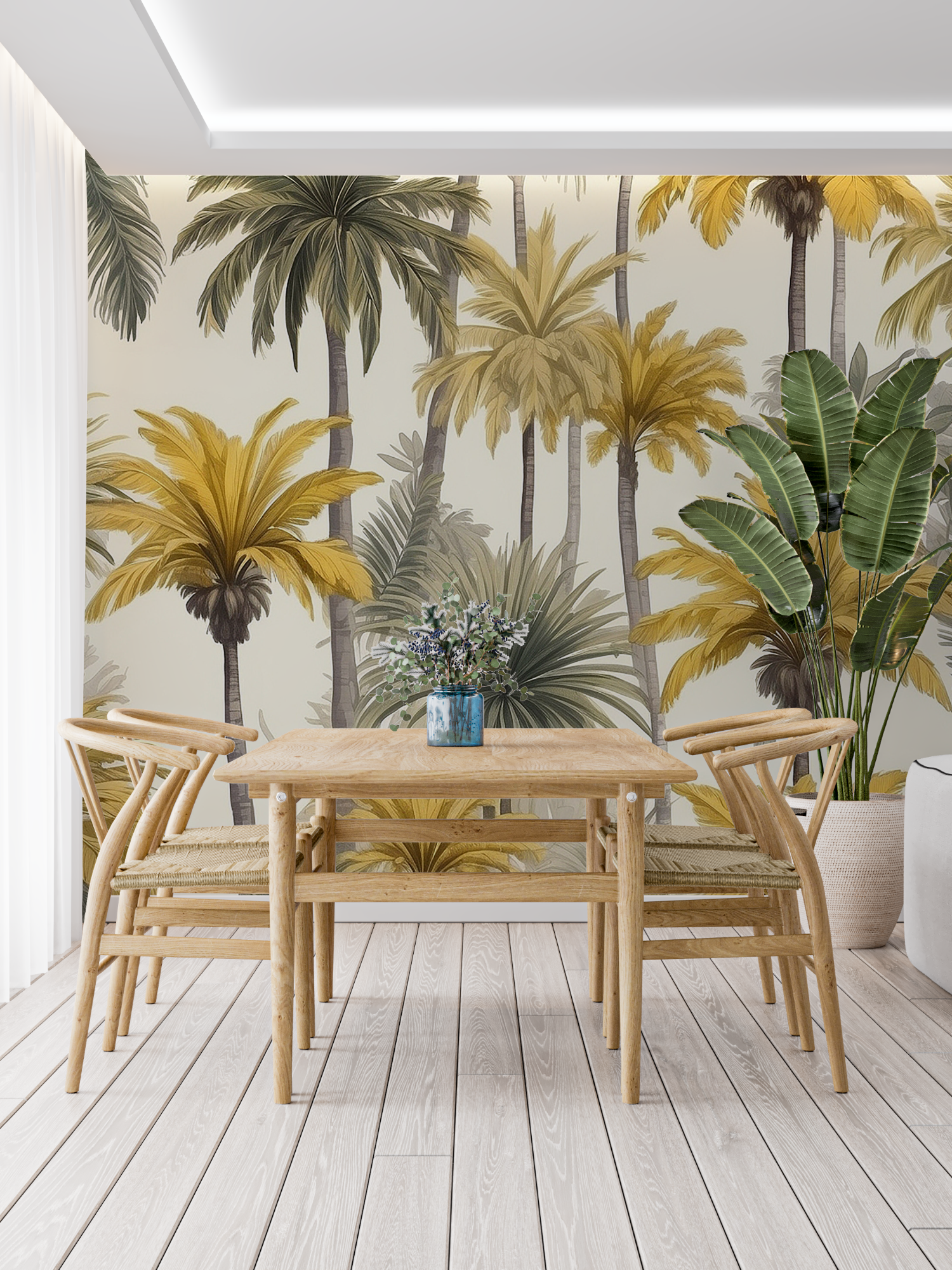 Yellow and Gray Wallpaper | Murals Wallpaper