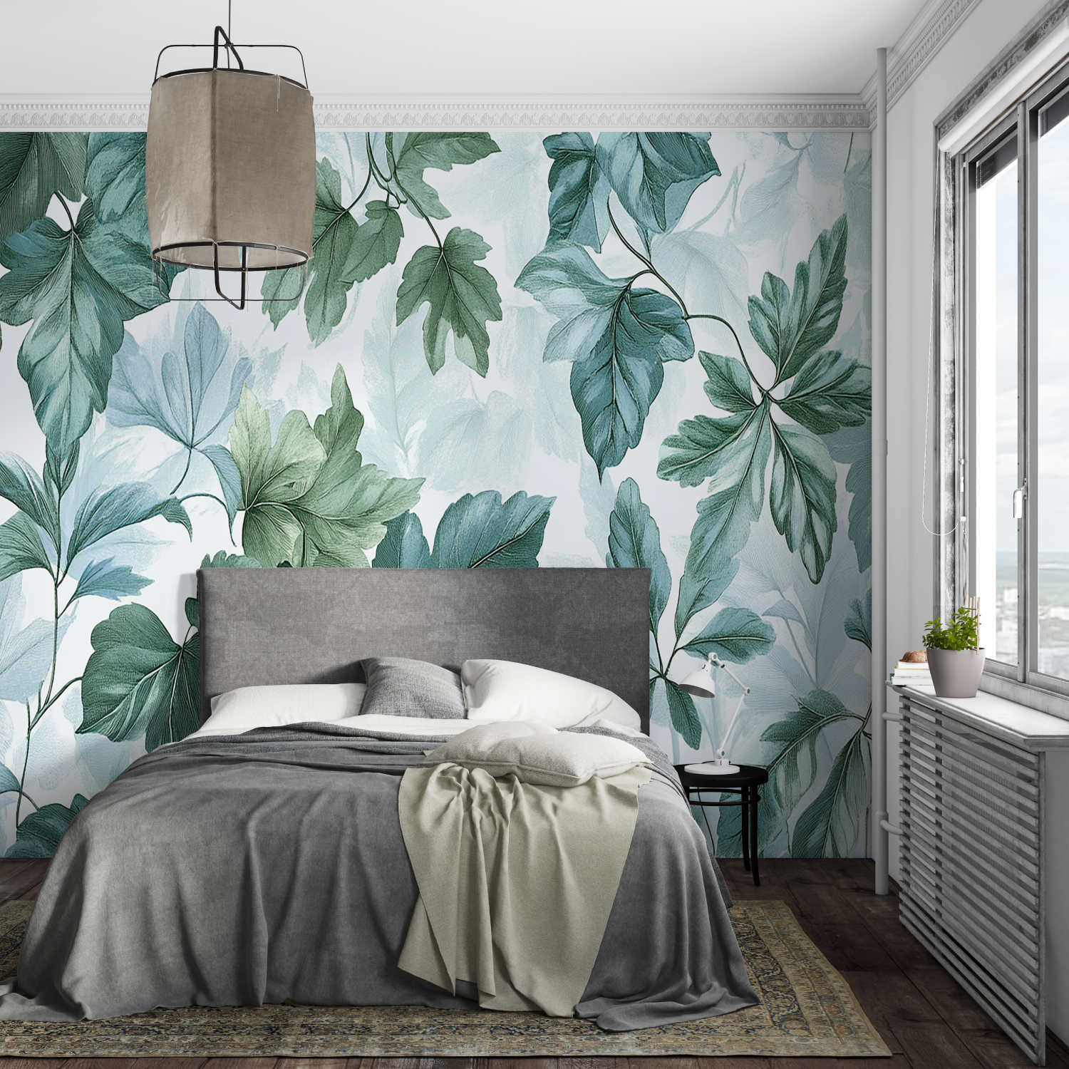 Grüne und blaue Tapeten | Wandbilder