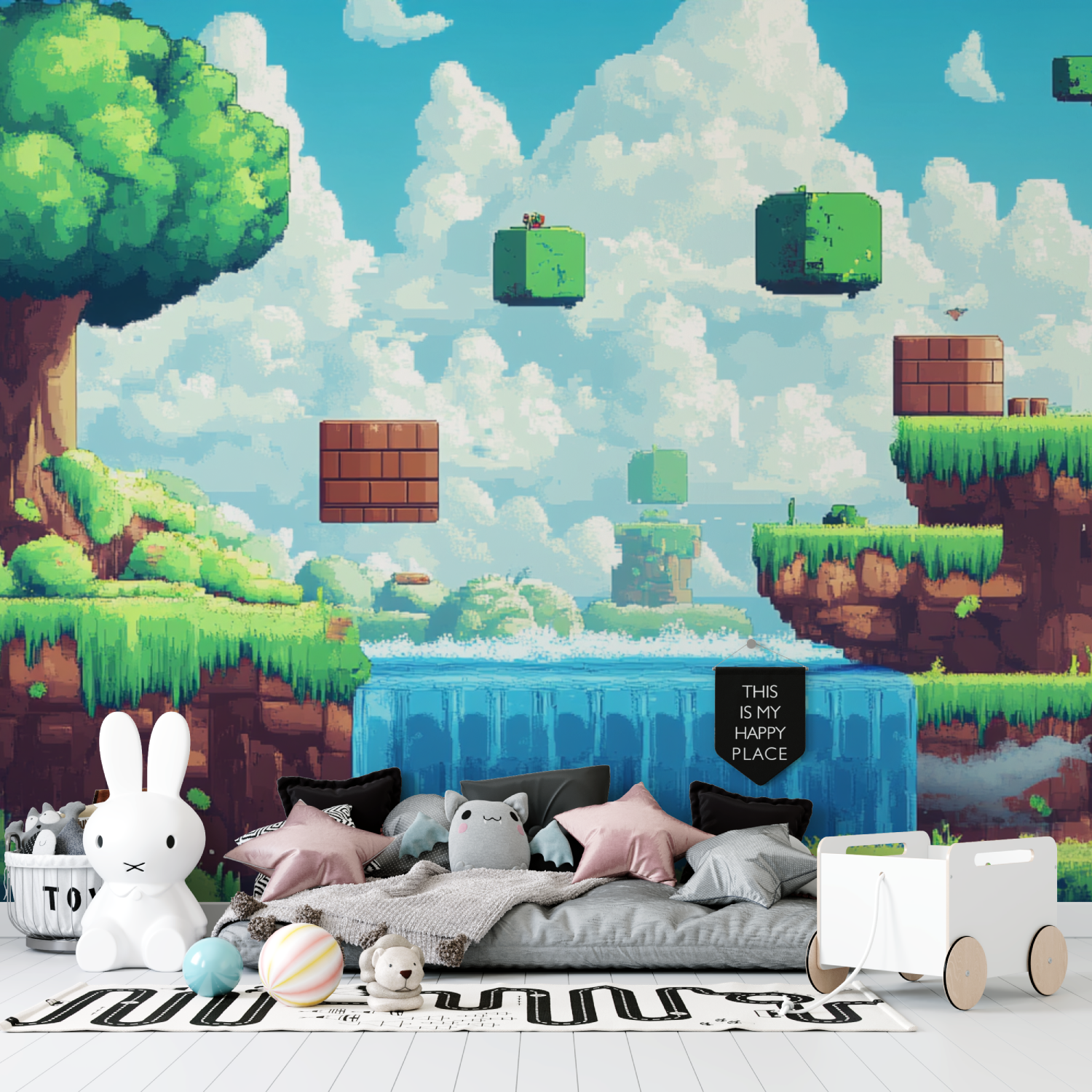 Dreamy Pixelated World Wallpaper | Murals Wallpaper