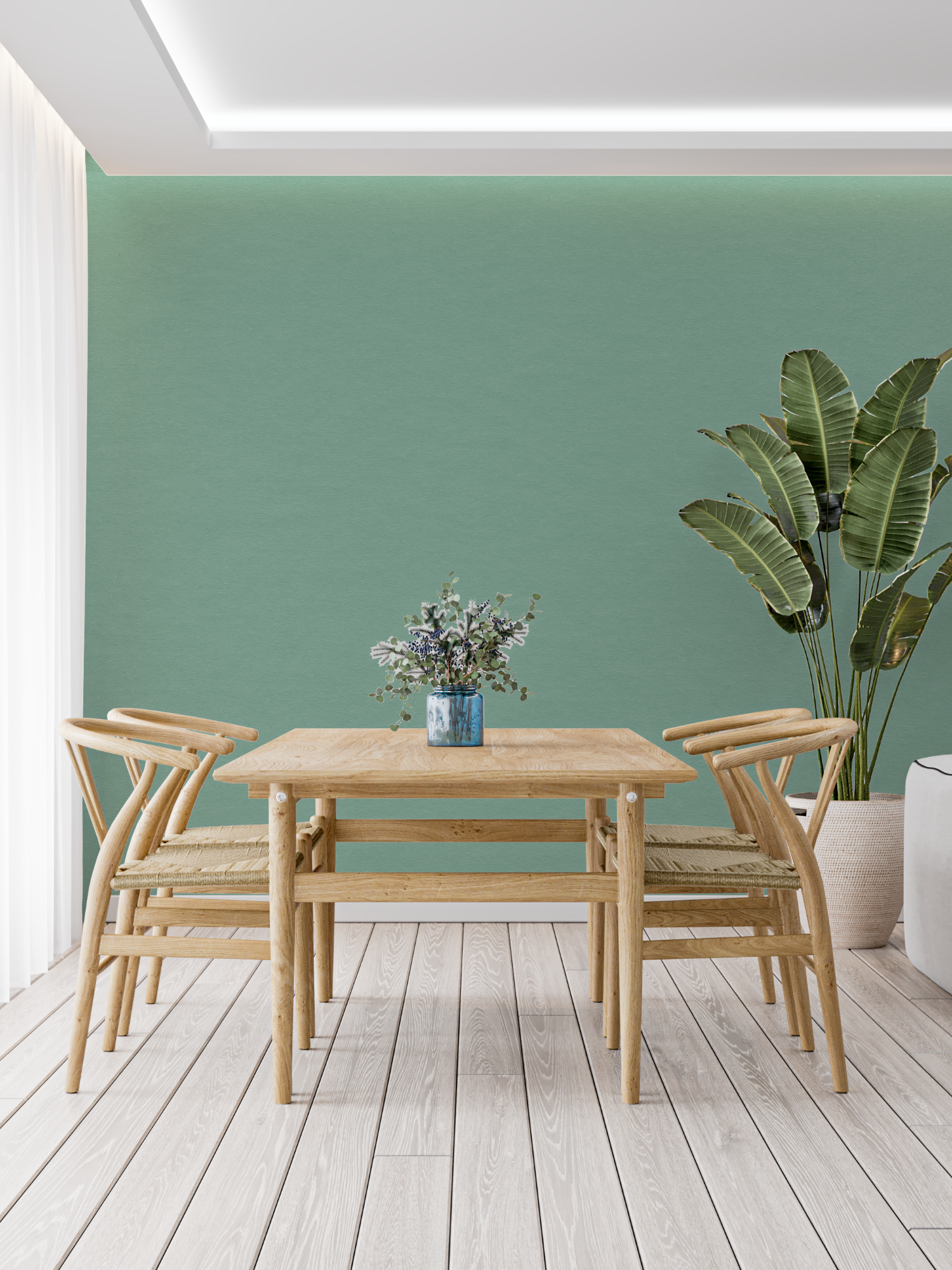 Solid Water Green Wallpaper | Murals Wallpaper