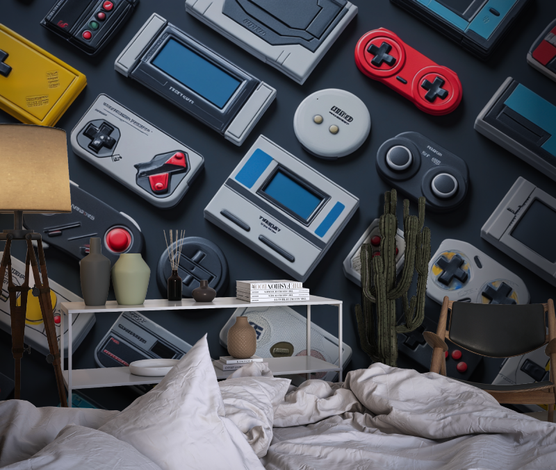 Retro-Gamer-Hintergrundbilder für Jungen | Wandbilder