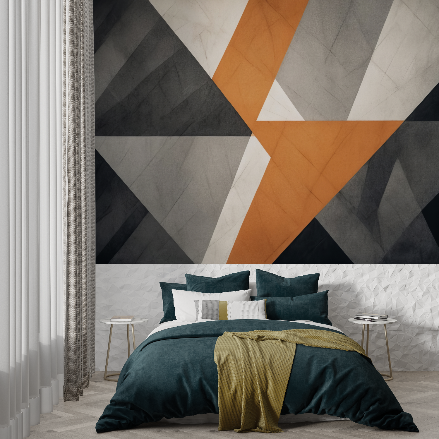 Orange Gray Wallpaper | Murals Wallpaper