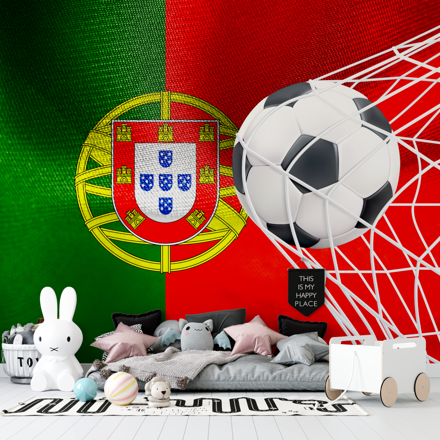 Portugal Soccer Ball Wallpaper | Murals Wallpaper