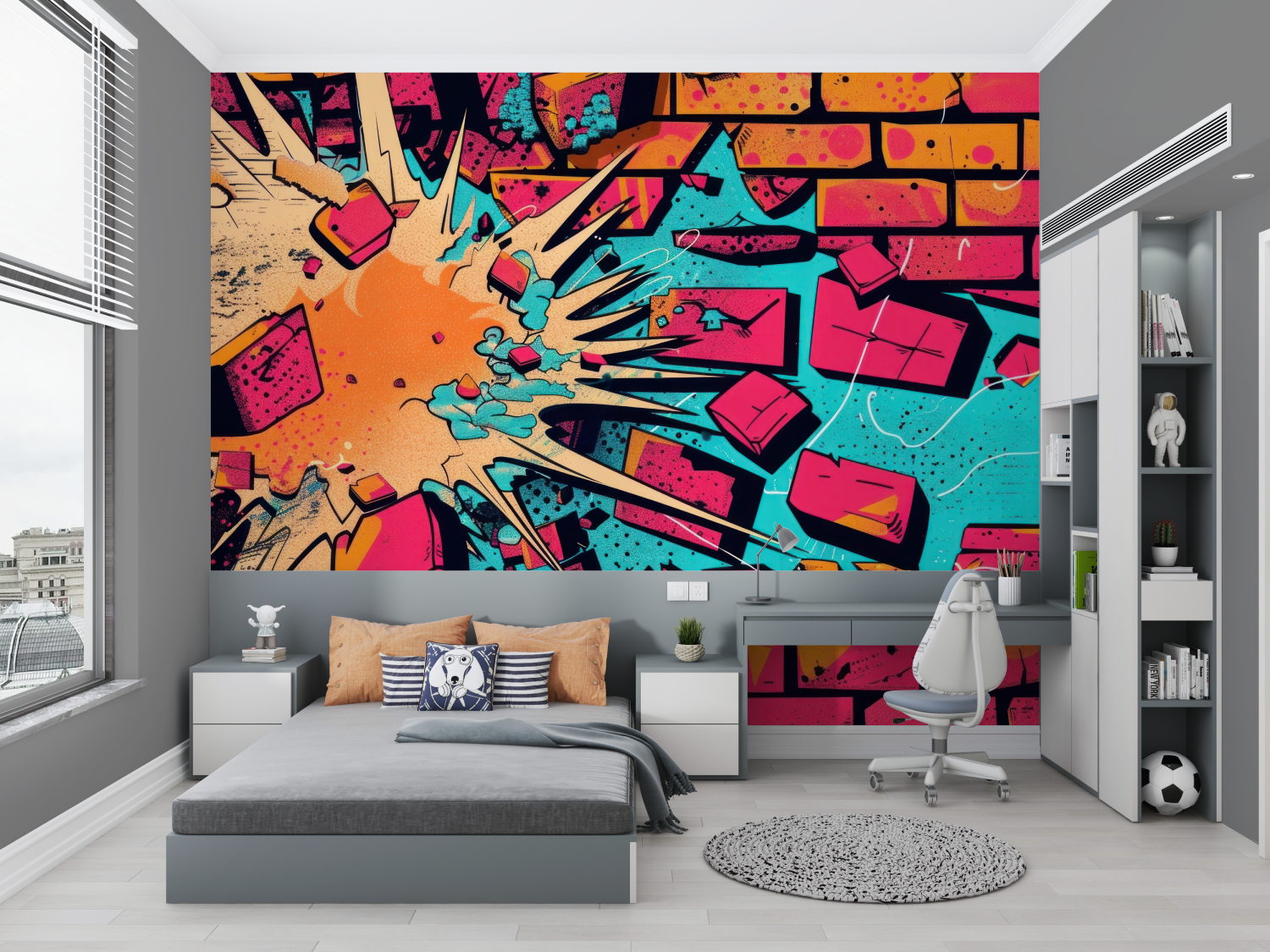 Urban Graffiti Teen Wallpaper | Murals Wallpaper