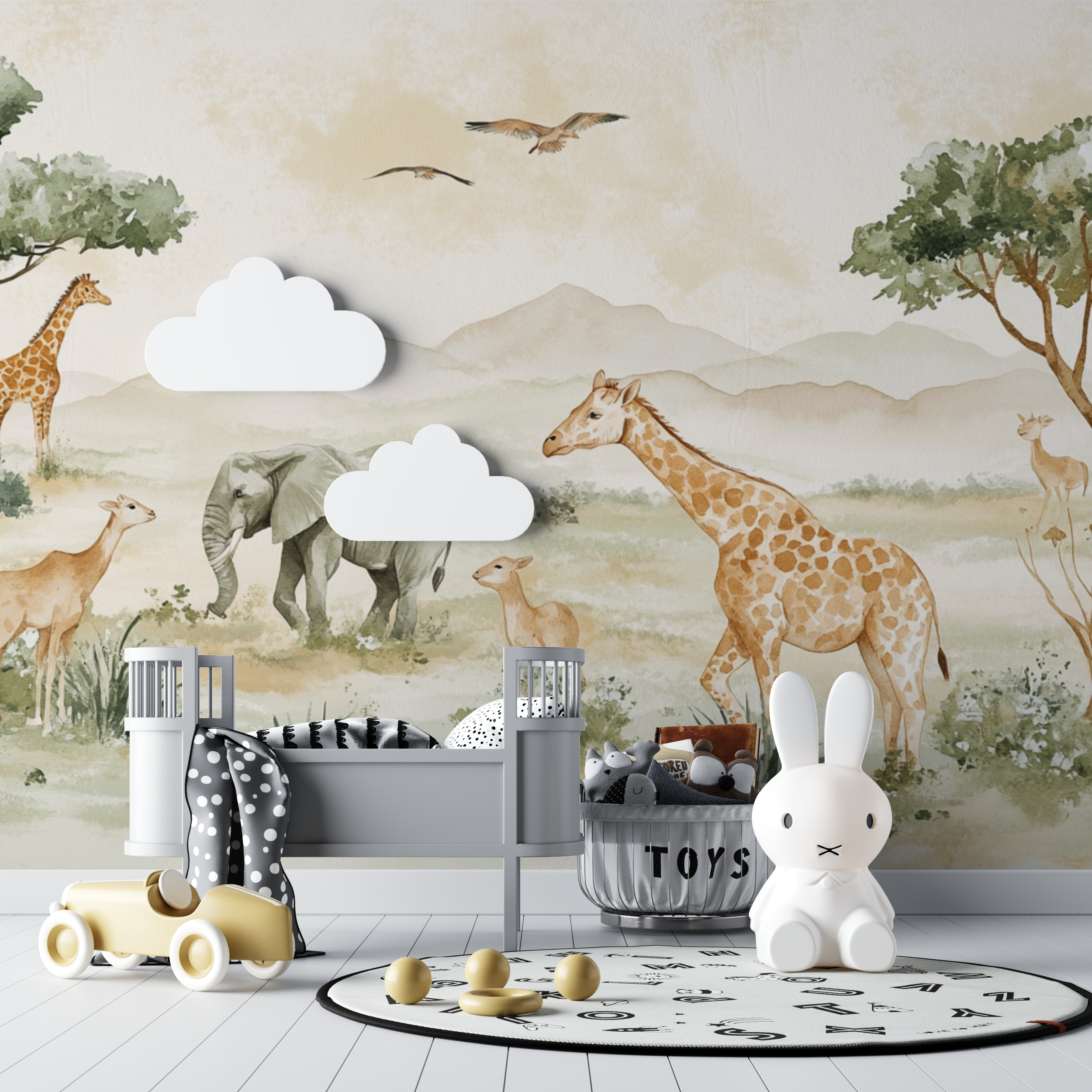 Giraffe Savanna Wallpaper Co. | Murals Wallpaper