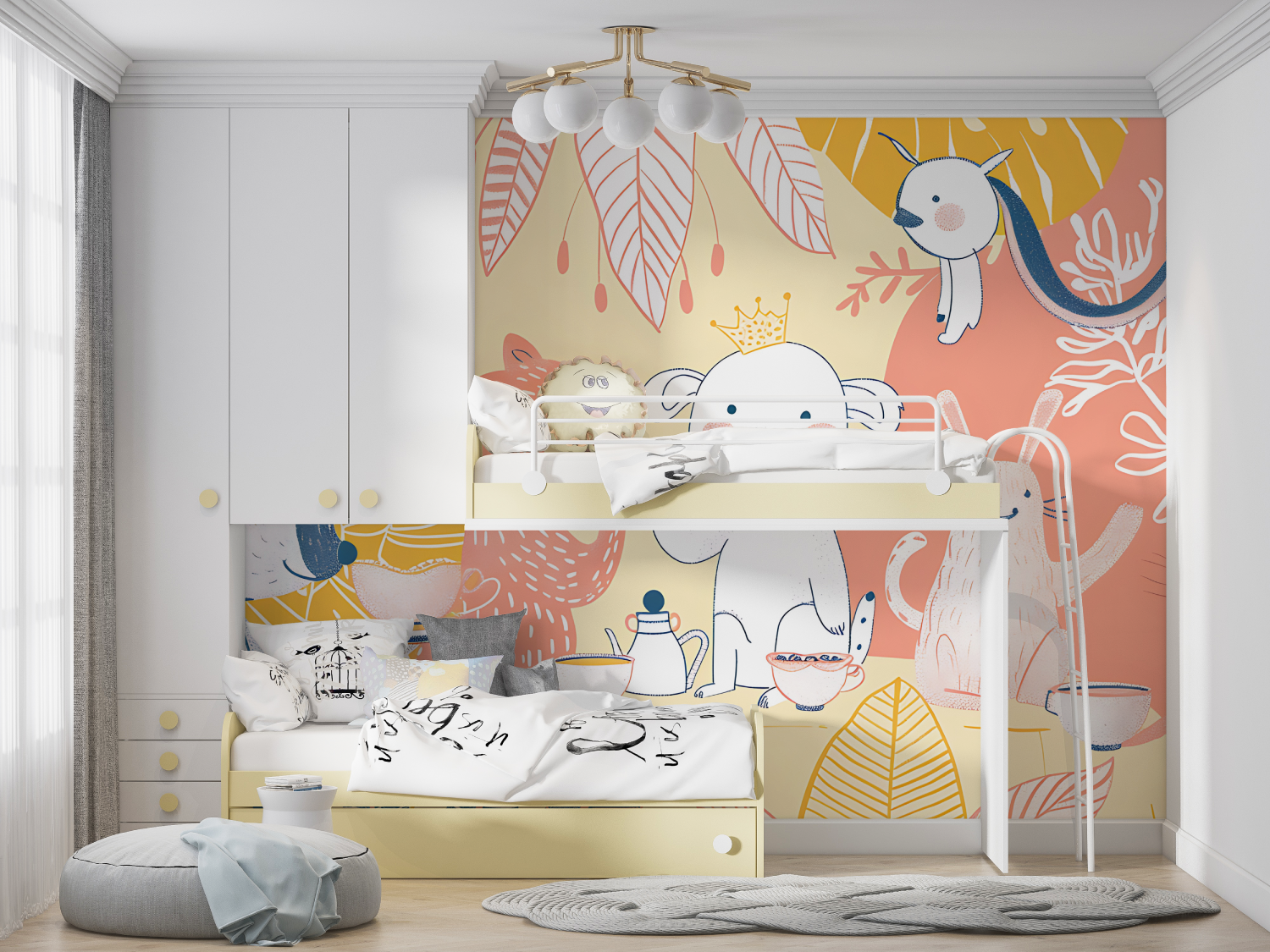 Trendy Kids Animal Wallpaper | Murals Wallpaper