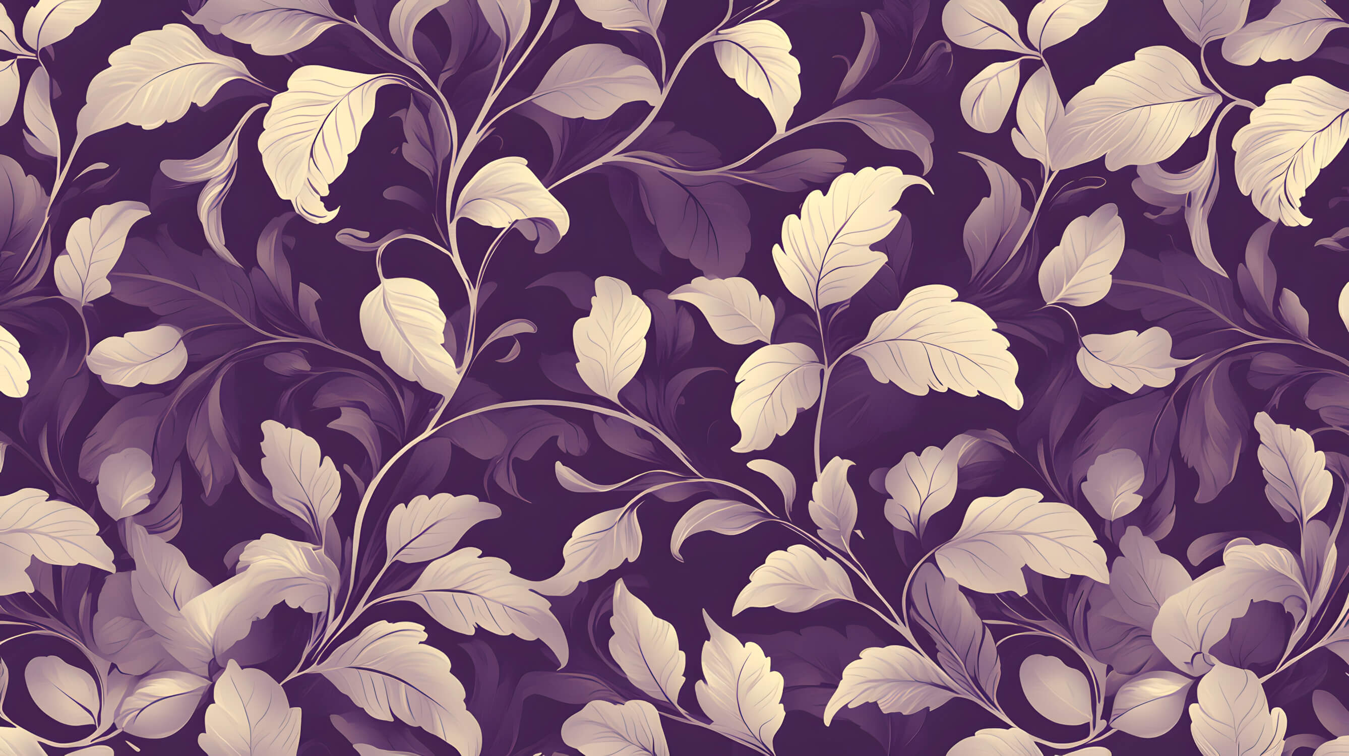 Purple Floral Pattern Wallpaper | Murals Wallpaper