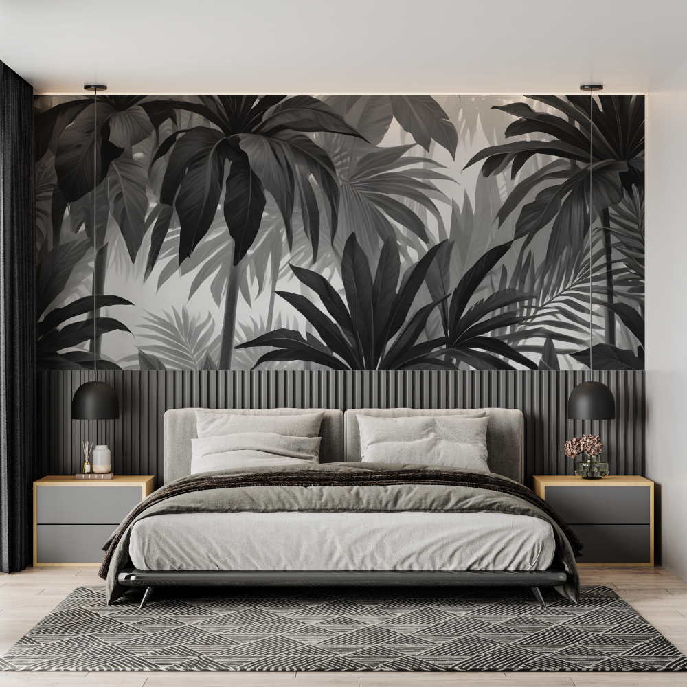 Black Gray Wallpaper for Adult Bedroom | Murals Wallpaper