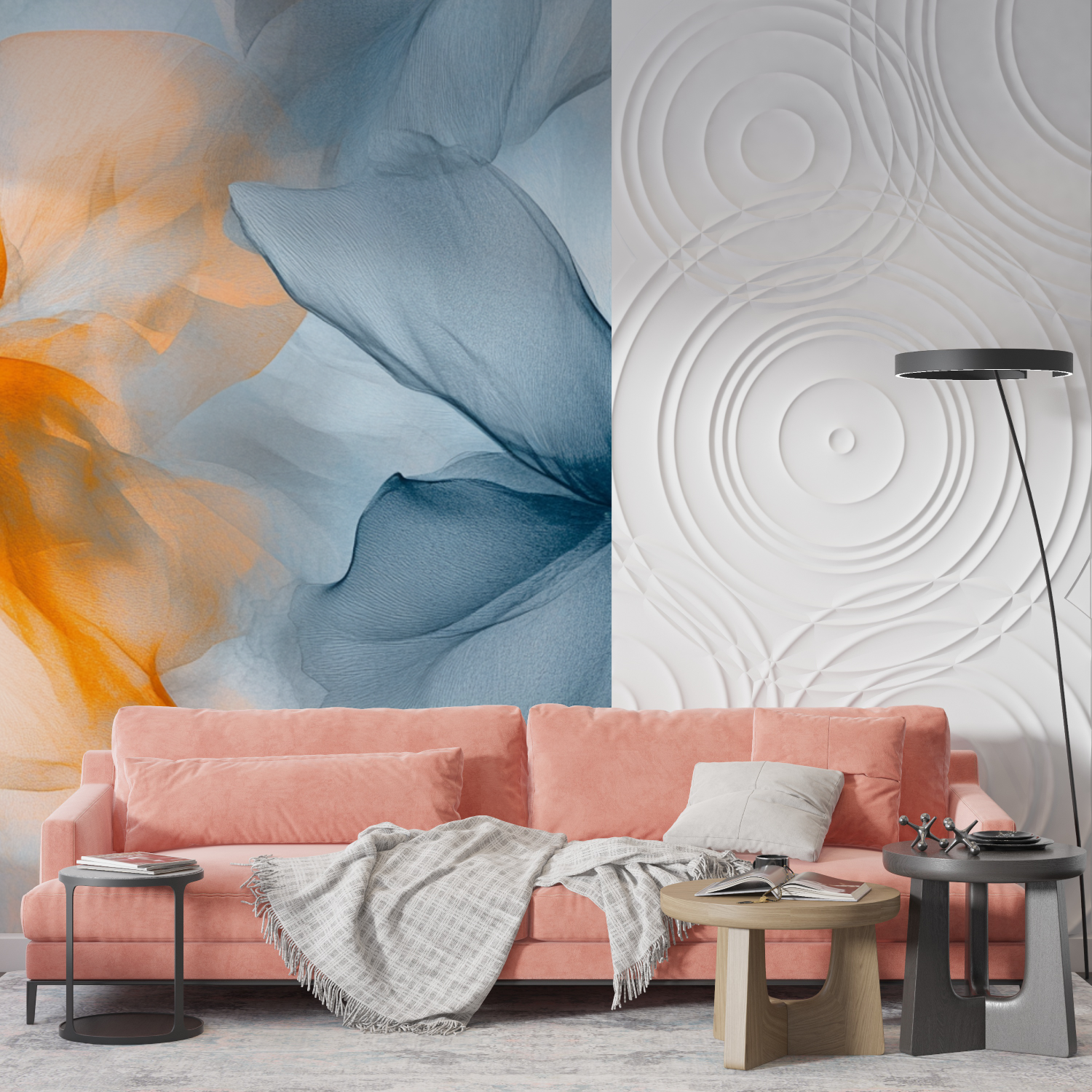 Translucent Watercolor Flower Wallpaper | Murals Wallpaper