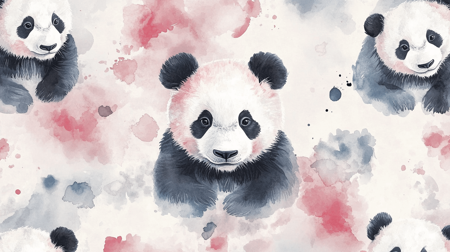 Scandinavian Panda Wallpaper | Murals Wallpaper