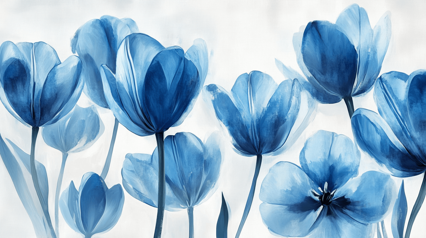Blue Tulip Wallpaper | Murals Wallpaper