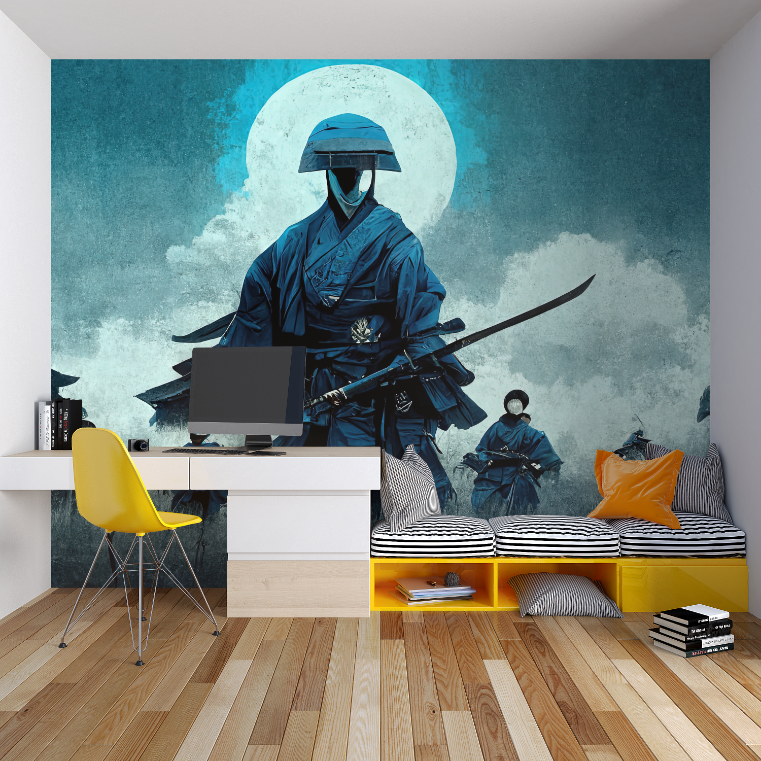 Night Attack Samurai Wallpaper | Murals Wallpaper