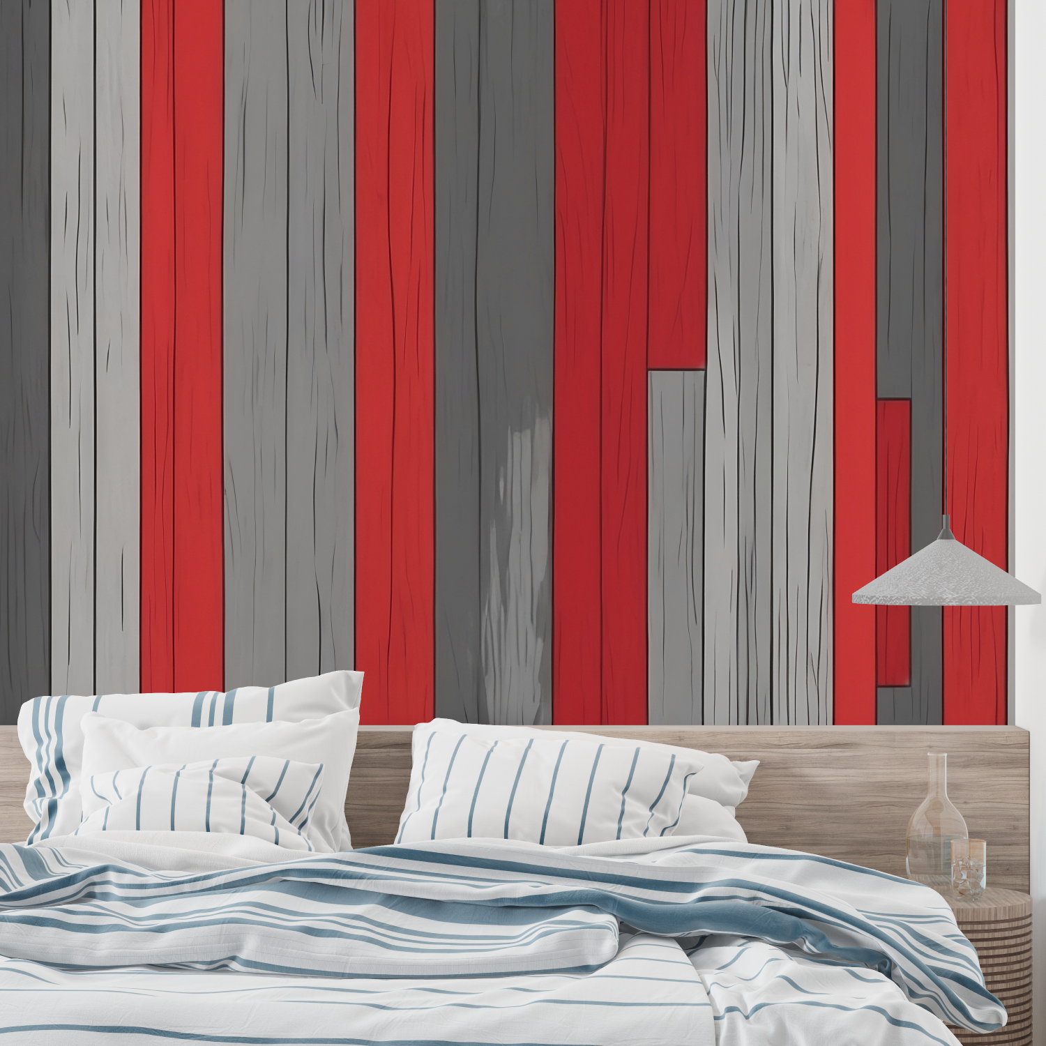 Red Wood Effect Wallpaper | Murals Wallpaper