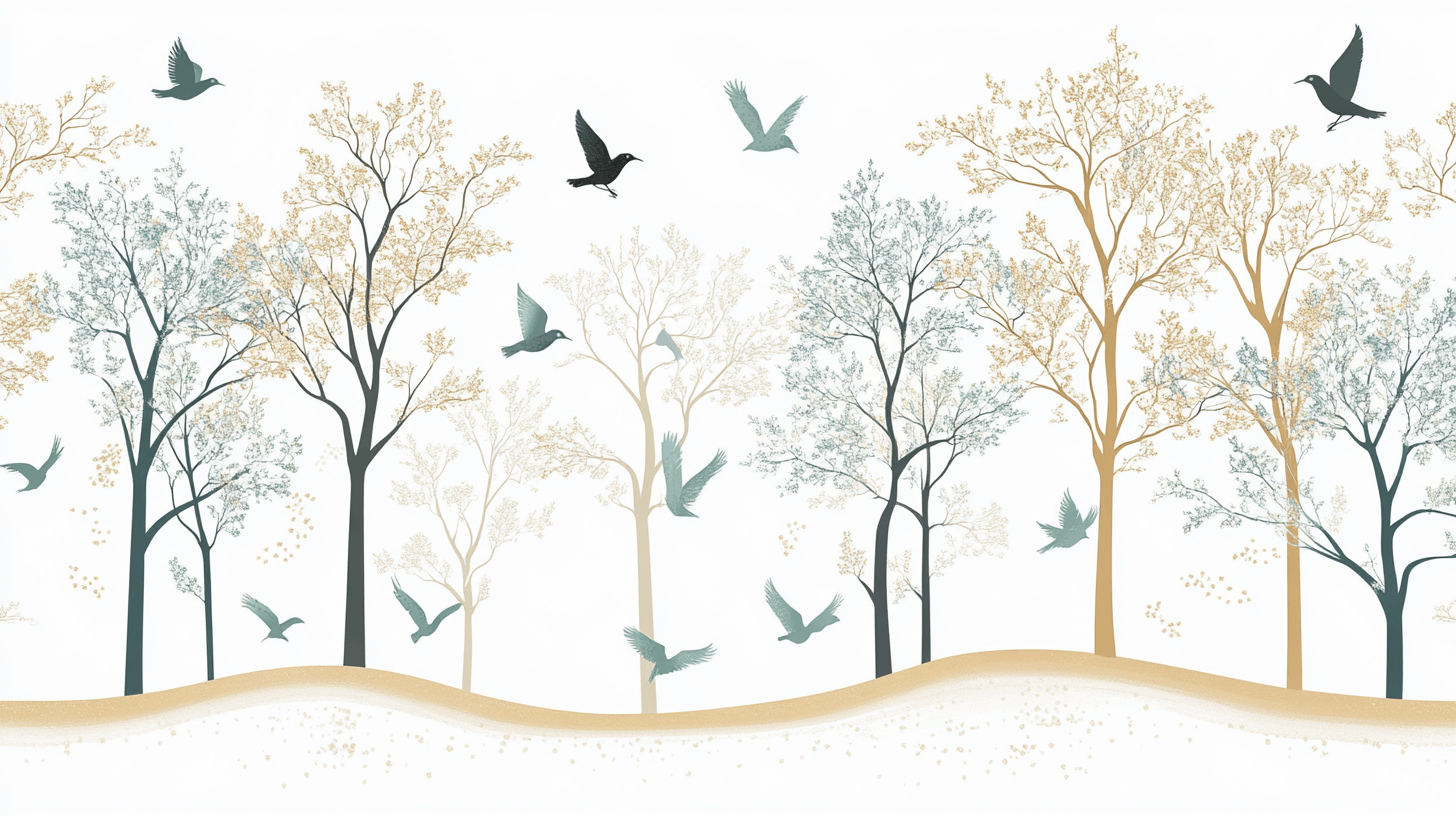 Tree and Bird Wallpaper | Murals Wallpaper