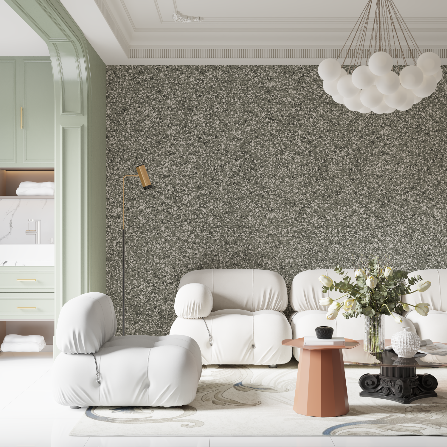 Gray Glitter Wallpaper | Murals Wallpaper