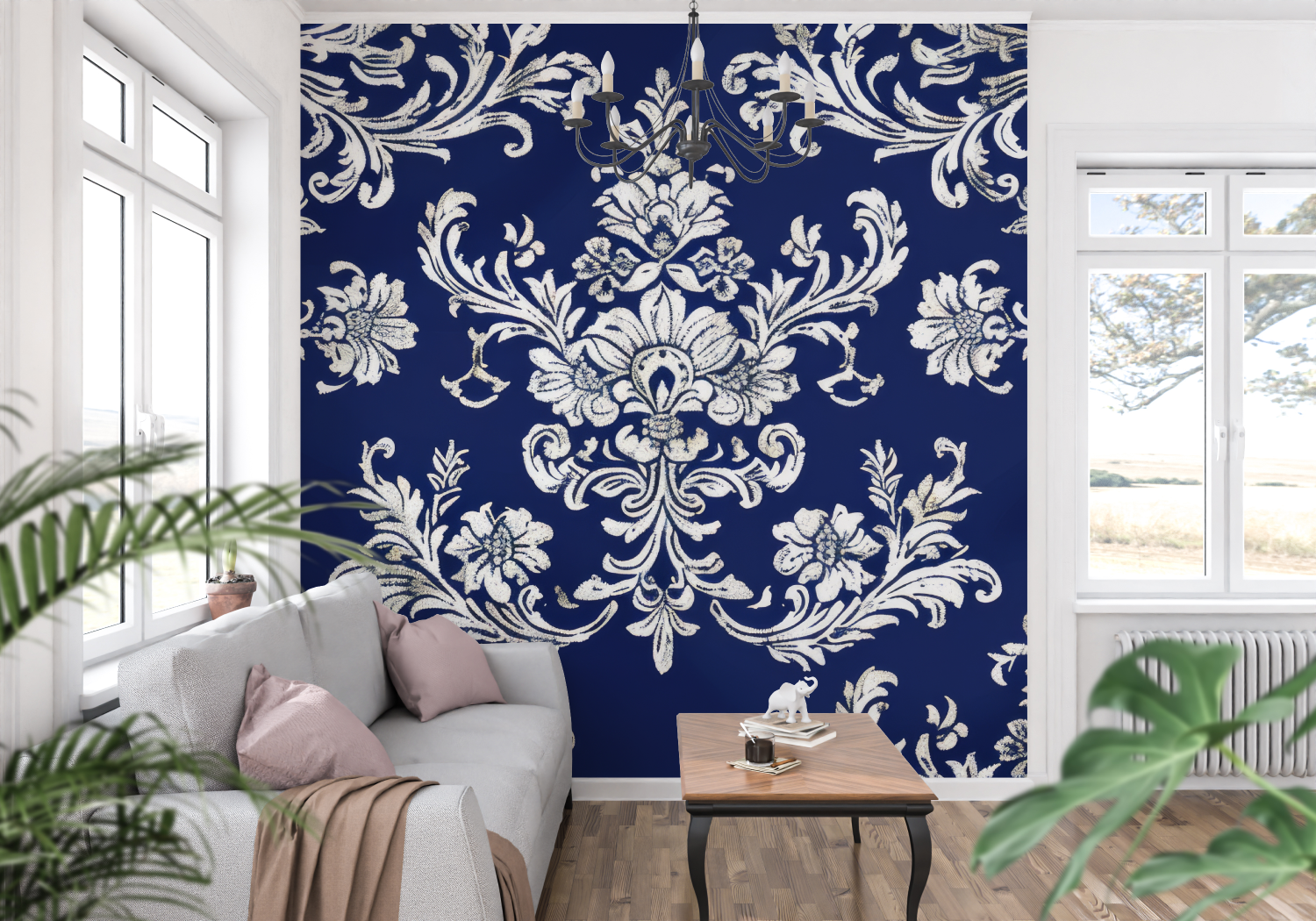 Baroque Blue Wallpaper | Murals Wallpaper