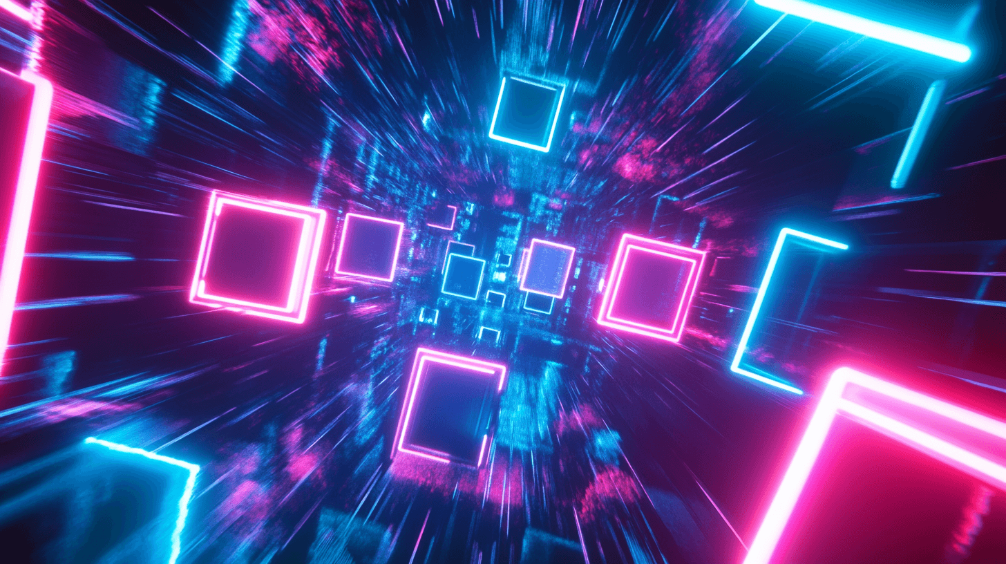 Neon Square Wallpaper | Murals Wallpaper