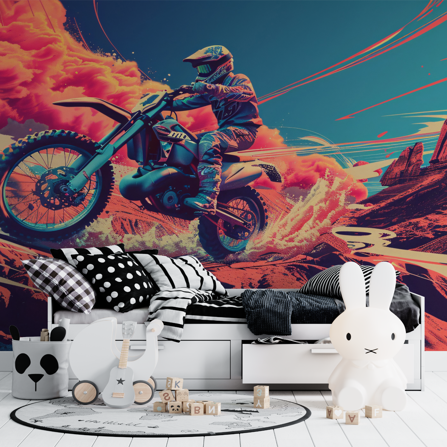 Dirt Bike Wallpaper for Kids' Room | Murals Wallpaper