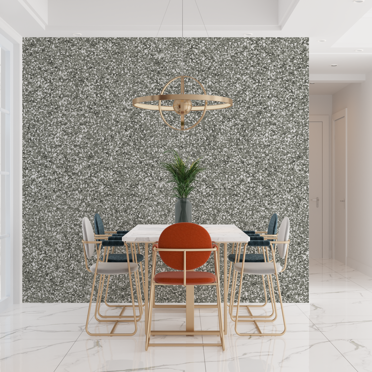 Gray Glitter Wallpaper | Murals Wallpaper