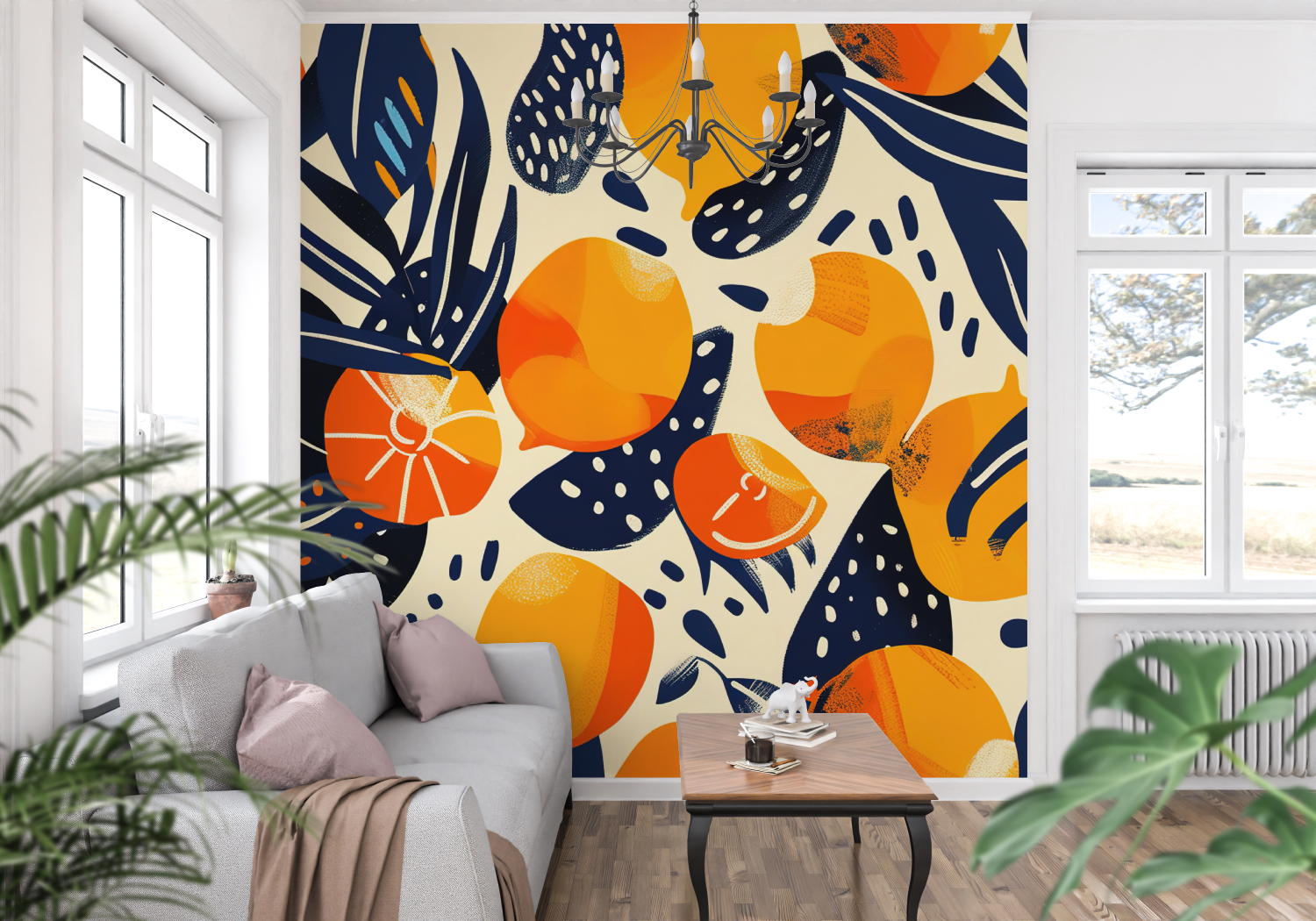 Orange Pattern Wallpaper | Murals Wallpaper
