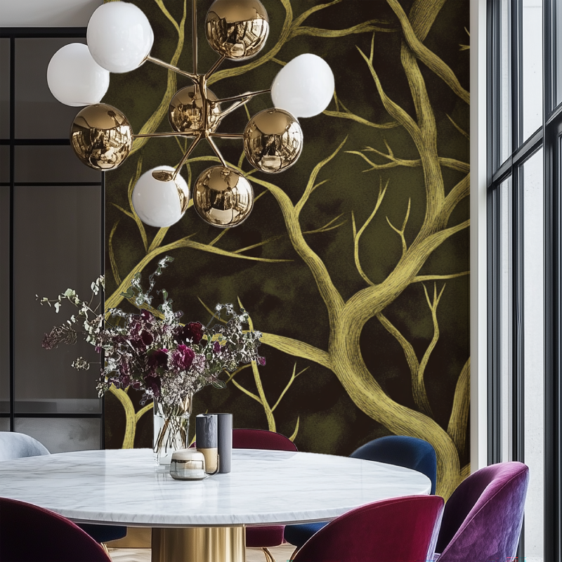 Tree Drawing Wallpaper | Murals Wallpaper