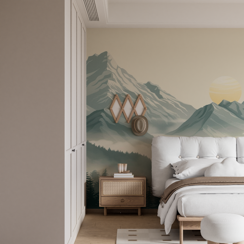 Skandinavische Bergkinder Tapete | Wandbilder Tapete