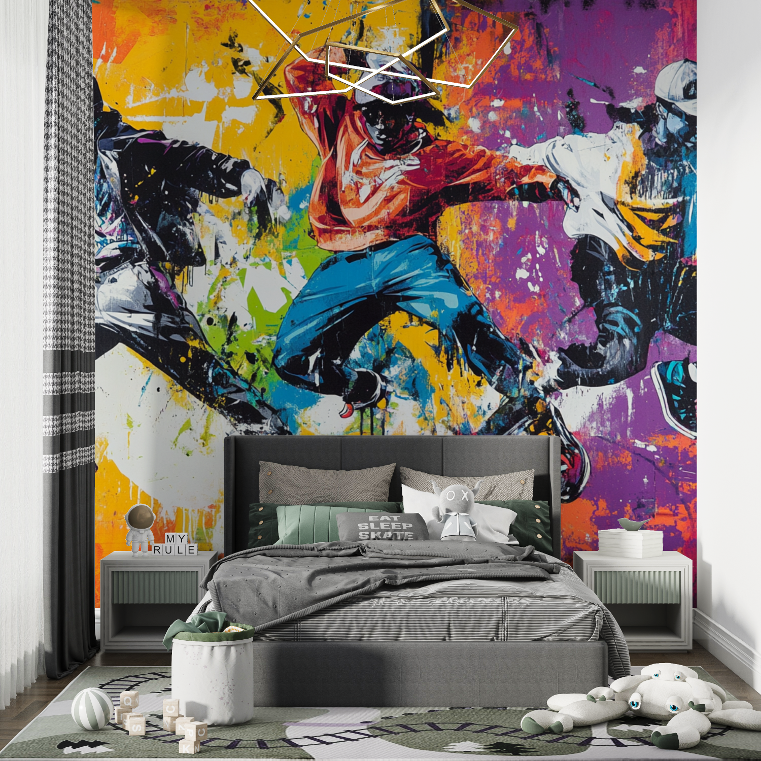 Freestyle Hip-Hop-Hintergrundbild | Wandbild-Hintergrundbild