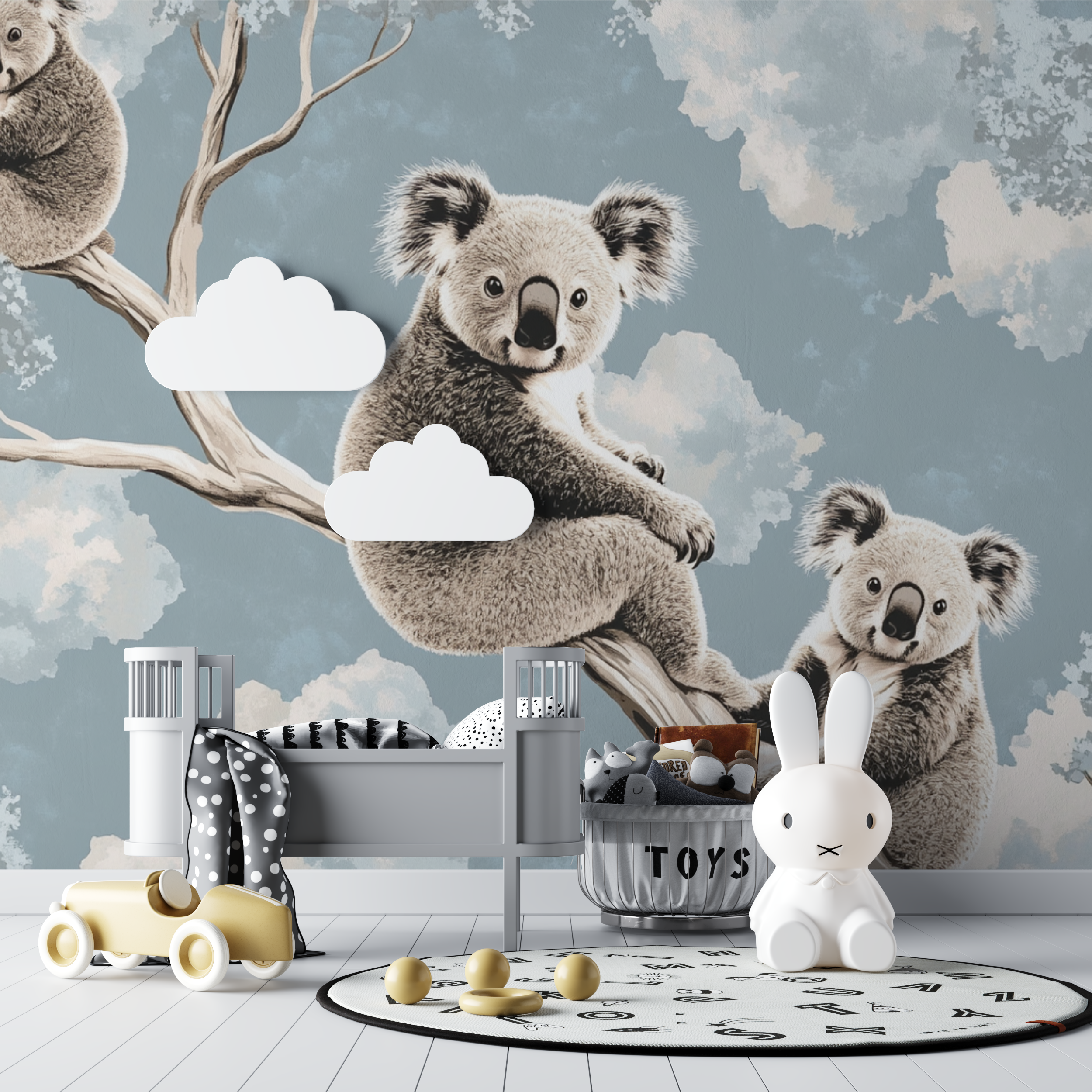 Koala-Tapete im klaren Himmel | Wandbilder