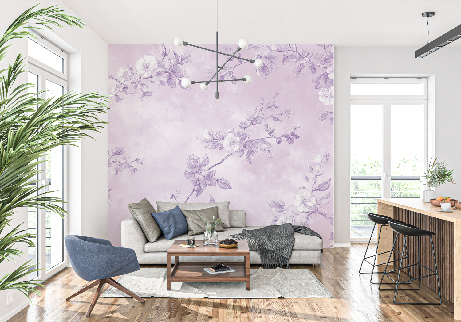 Lavender Mauve Wallpaper | Murals Wallpaper
