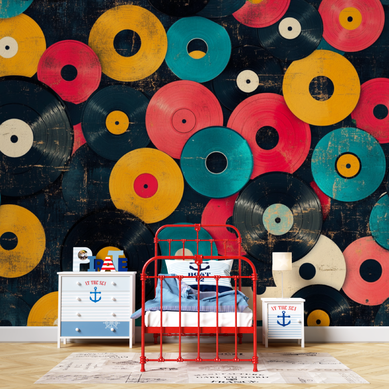 Retro Vinyl Wallpaper | Murals Wallpaper