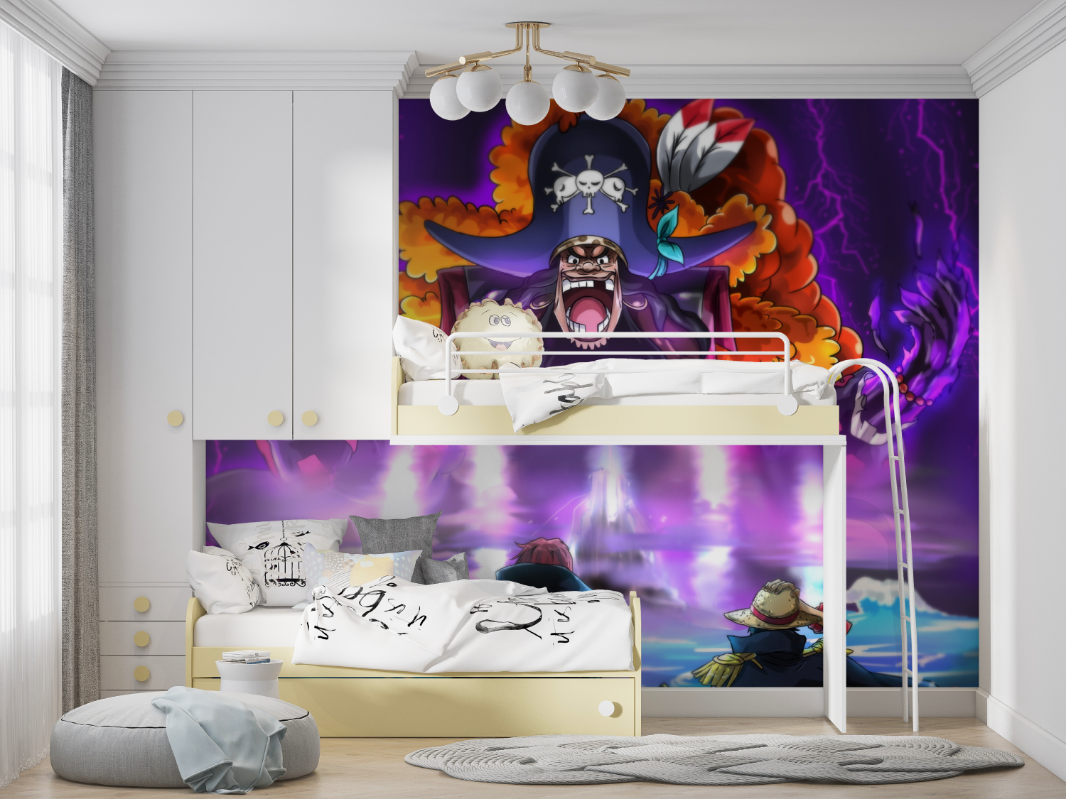 One Piece Blackbeard Battle Wallpaper | Murals Wallpaper