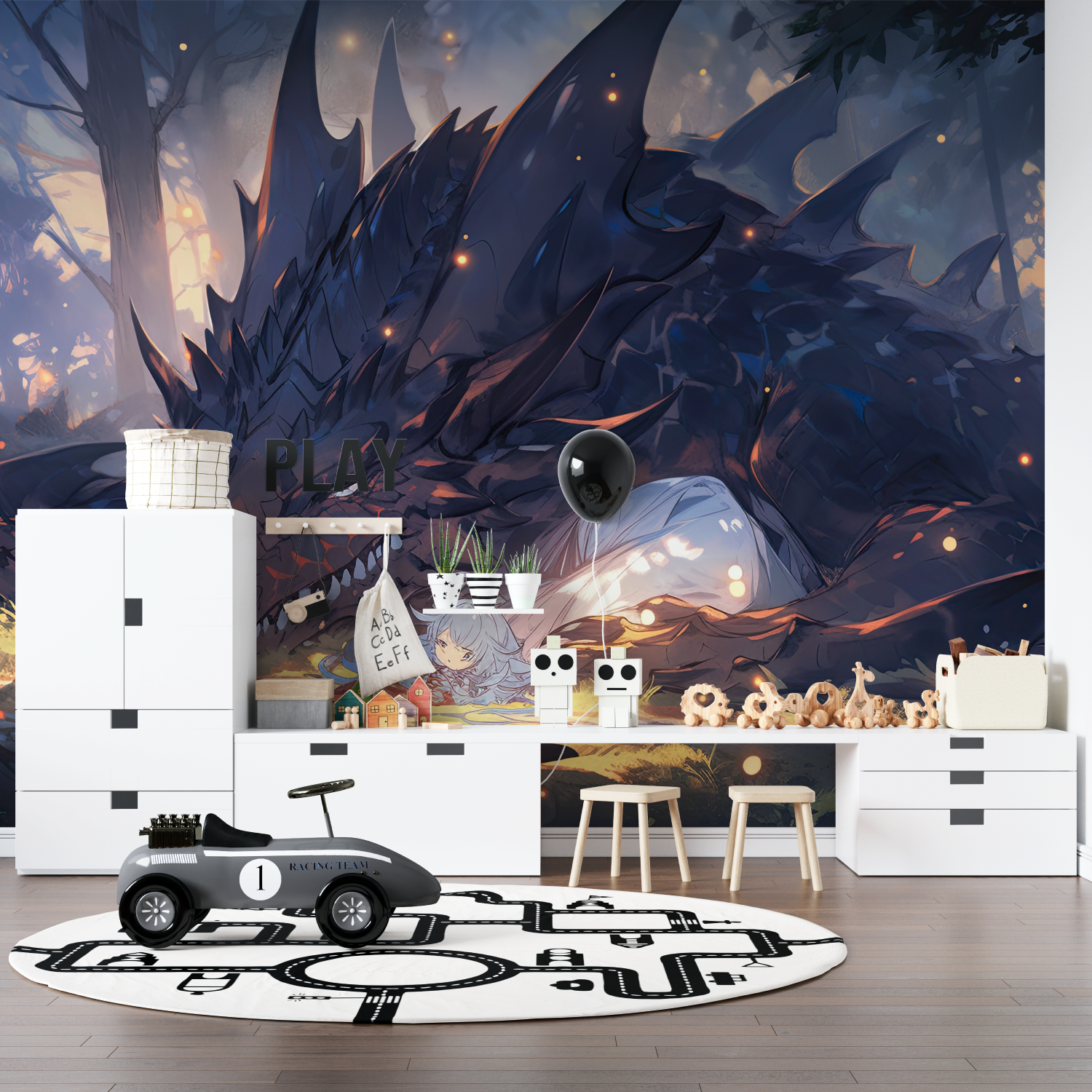 Dinosaur Dragon Anime Wallpaper | Murals Wallpaper