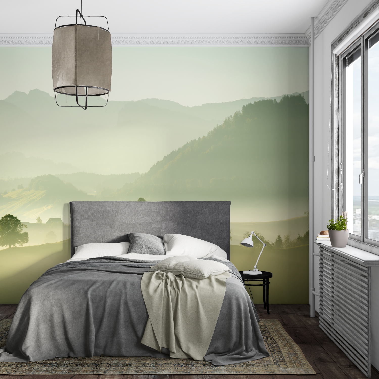 Watercolor Wallpaper for Adult Bedroom | Murals Wallpaper