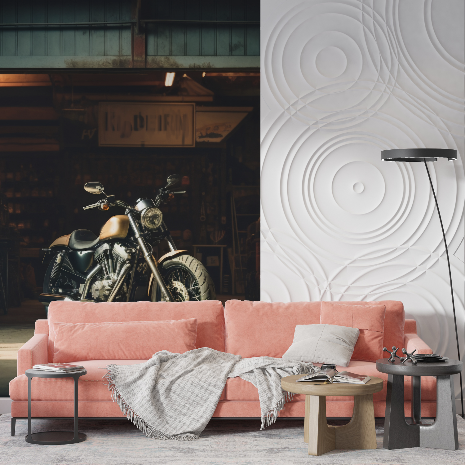 Harley Davidson Garage Wallpaper | Murals Wallpaper