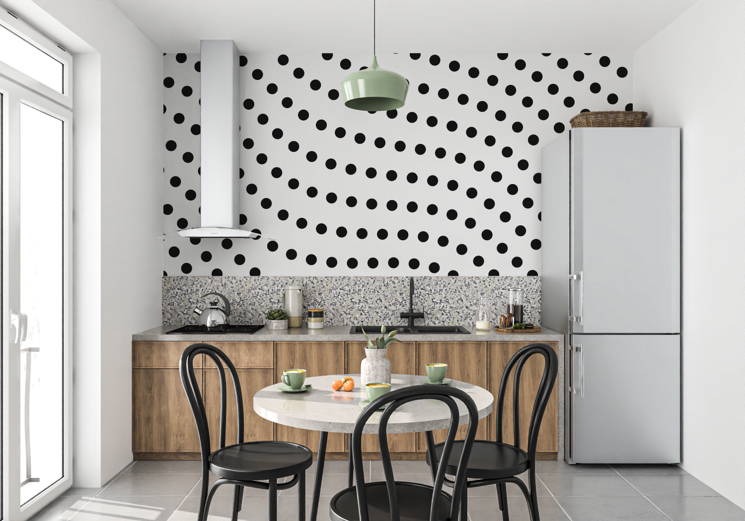 Black Polka Dot Wallpaper | Murals Wallpaper