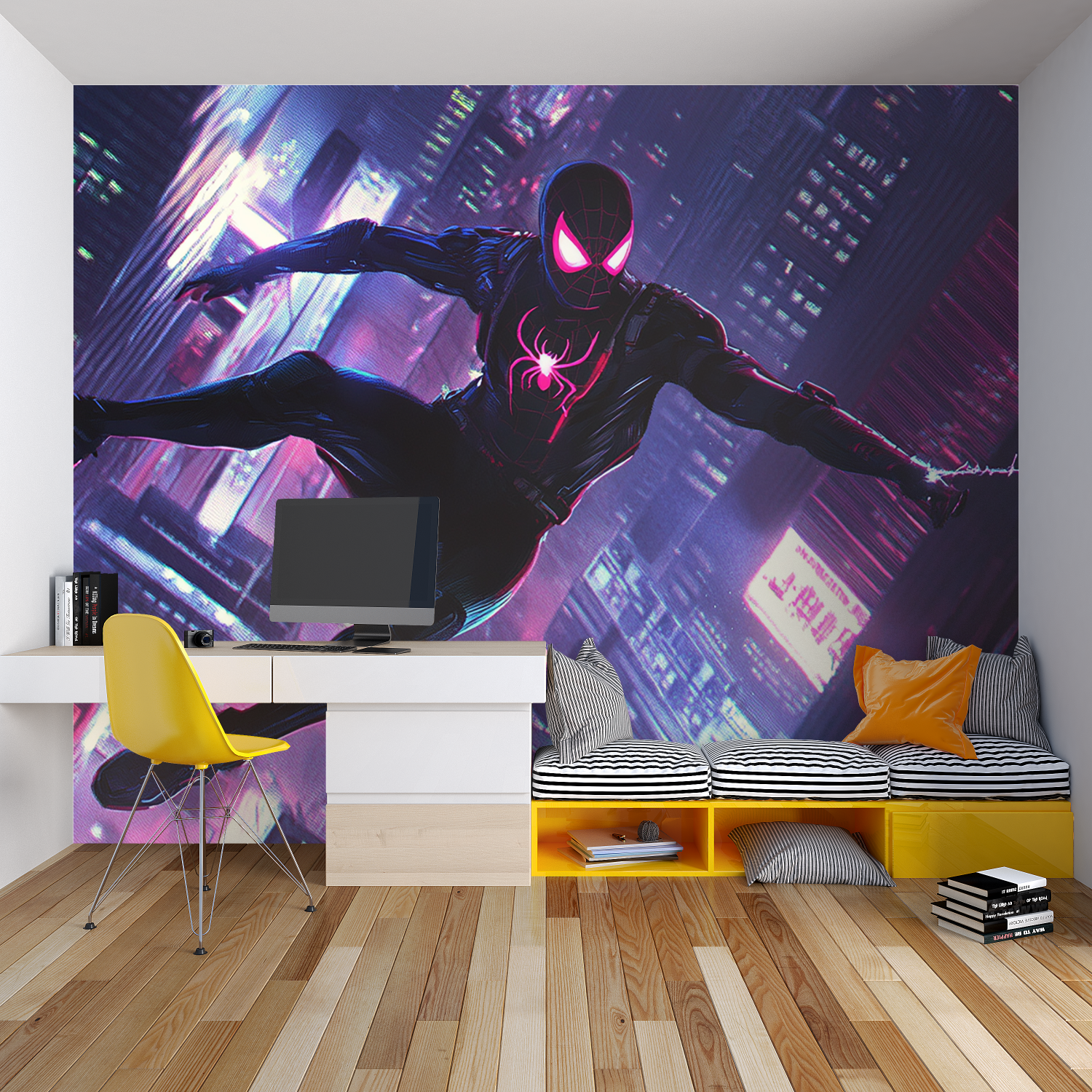 Spider-Man Neon Wallpaper | Murals Wallpaper