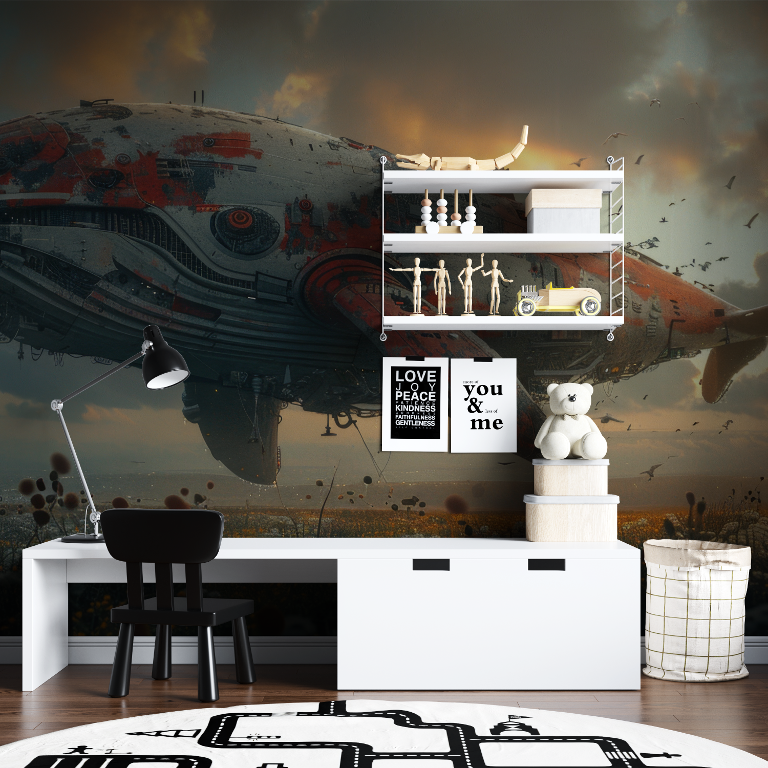 Teen Whale Ship Wallpaper | Murals Wallpaper