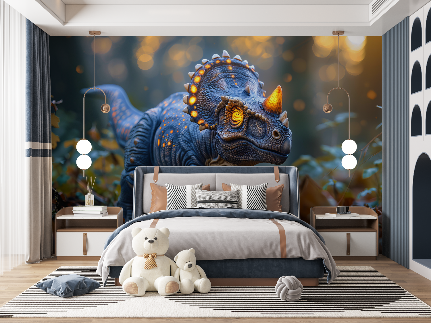 Neon Dinosaur Wallpaper | Murals Wallpaper