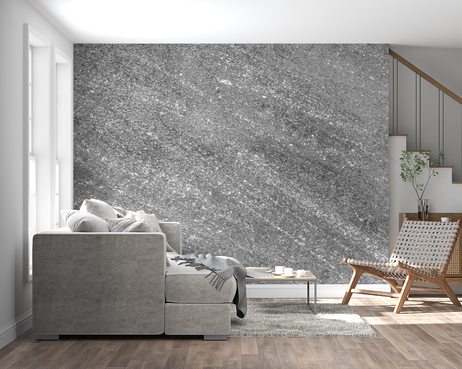 Shiny Silver Grey Wallpaper | Murals Wallpaper