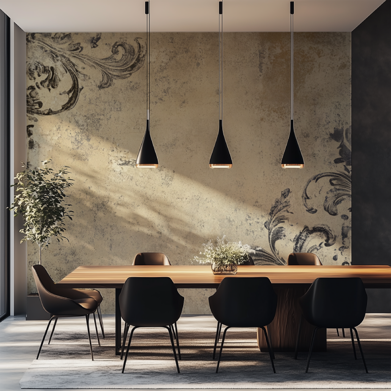 Taupe Vintage Wallpaper | Murals Wallpaper