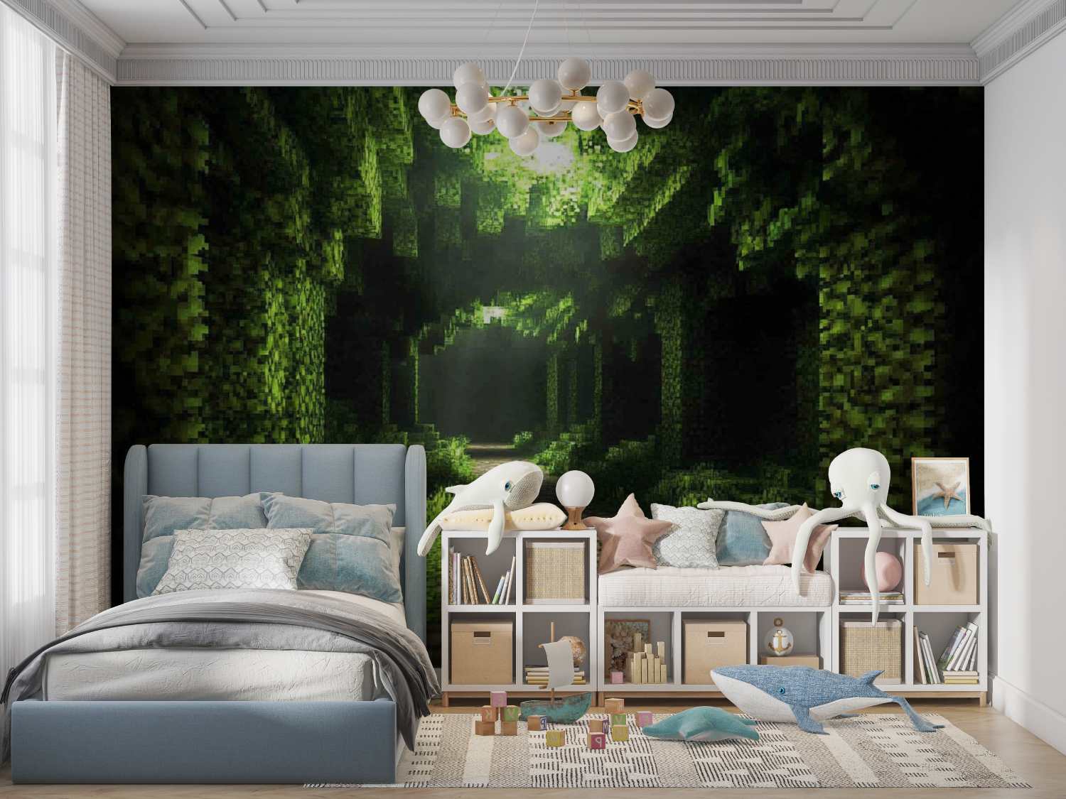 Wallpaper The Mysterious Valley of Blocks | Murals Wallpaper