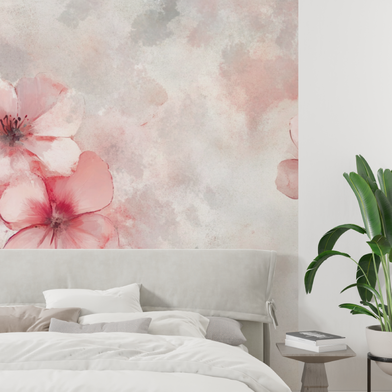 Watercolor Abstract Blurry Flower Wallpaper | Murals Wallpaper