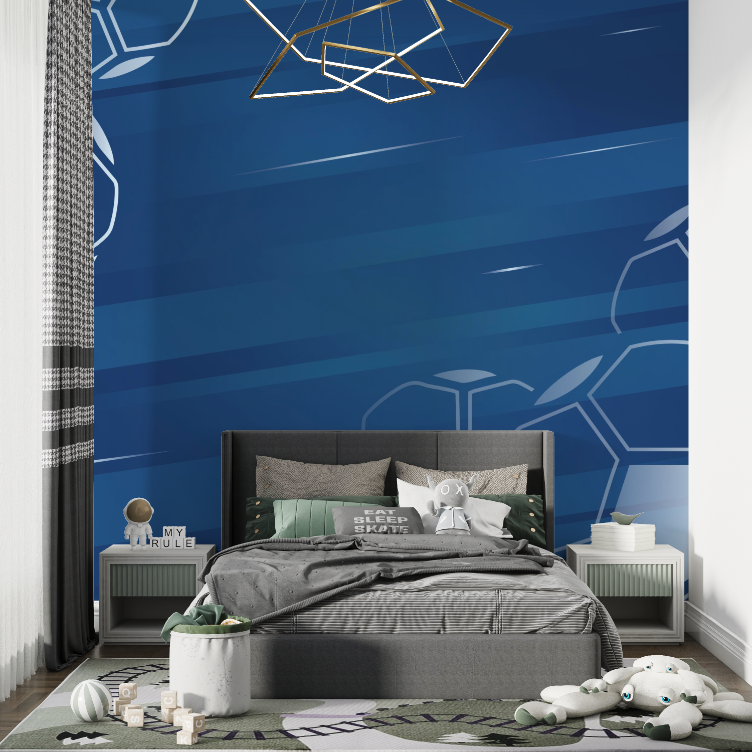 Blue Soccer Wallpaper | Murals Wallpaper