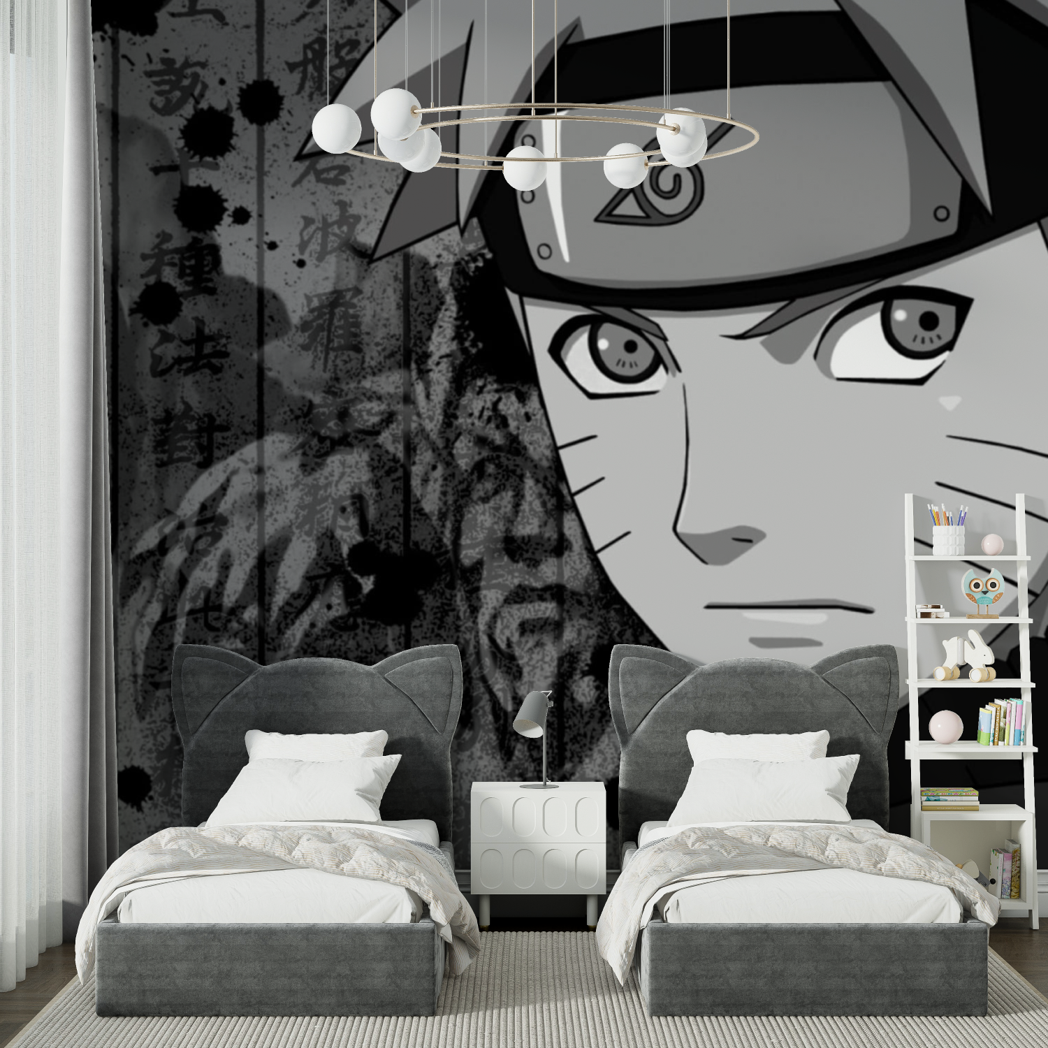 Naruto Black and White Wallpaper | Murals Wallpaper