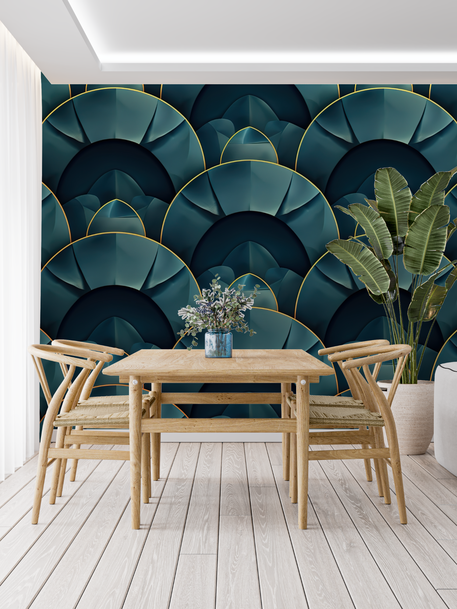 Teal Wallpaper for Bedroom | Murals Wallpaper