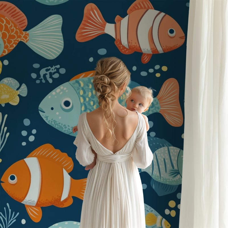 Joyful Marine Pattern Wallpaper | Murals Wallpaper